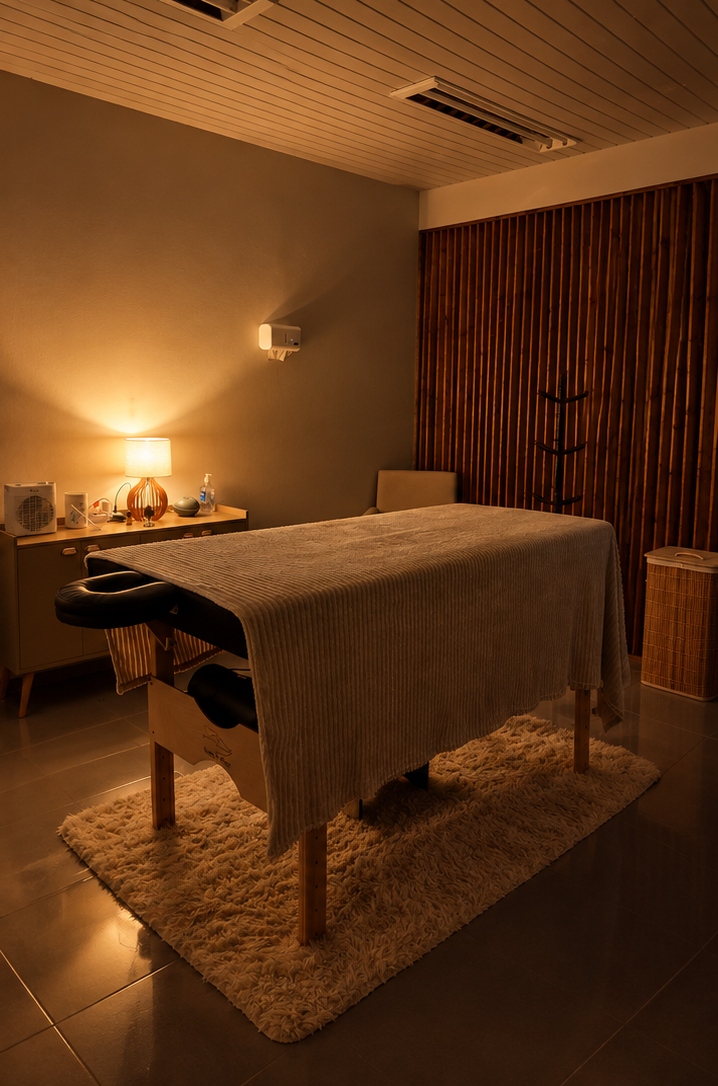 Ambiente de atendimento da Alison Massoterapia & Bem-Estar